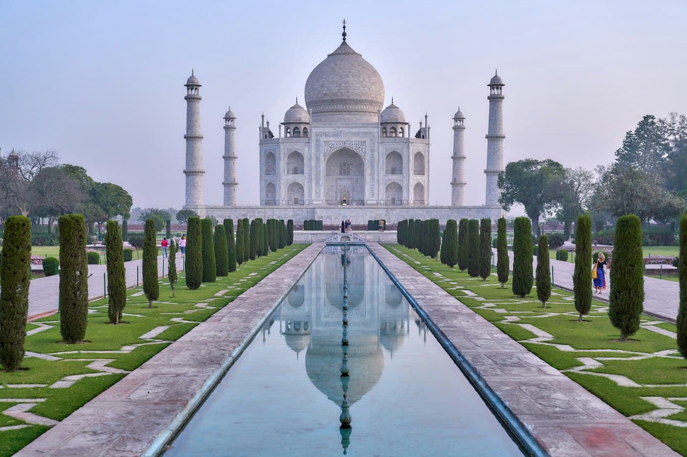 Historic Indian architecture bathed in soft daylight